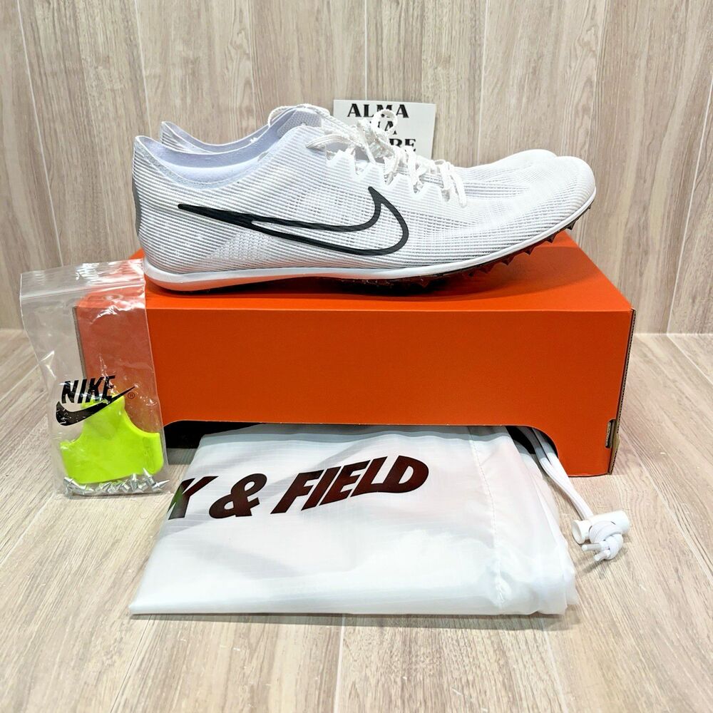 Nike Zoom Mamba 6 White Running Field Track Spikes DR2733-100 Men Sz 8.5 W Sz 10